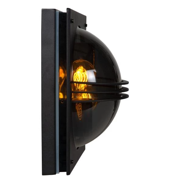 Lucide PRIVAS - Wandlamp Binnen/Buiten - 2xE27 - IP44 - Zwart - detail 2